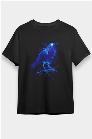 Kuş Siyah Unisex Tişört T-Shirt - TişörtFabrikası