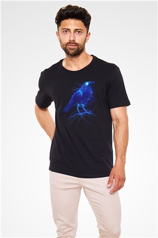 Kuş Siyah Unisex Tişört T-Shirt - TişörtFabrikası
