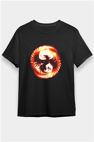 Kuş Siyah Unisex Tişört T-Shirt - TişörtFabrikası