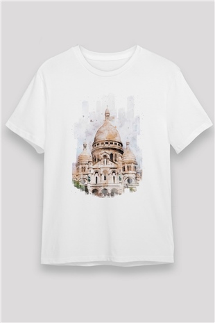 Kutsal Kalp Bazilikası Beyaz Unisex Tişört T-Shirt - TişörtFabrikası