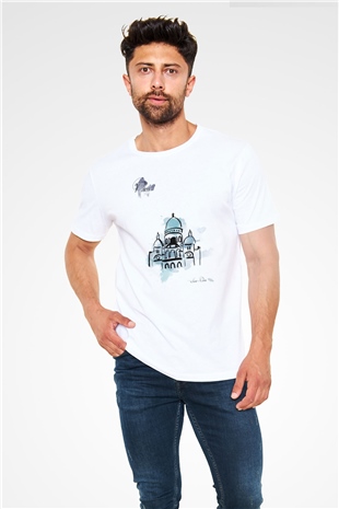Kutsal Kalp Bazilikası Beyaz Unisex Tişört T-Shirt - TişörtFabrikası
