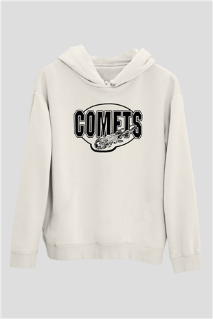 Kuyruklu yıldız Beyaz Unisex Hoodie
