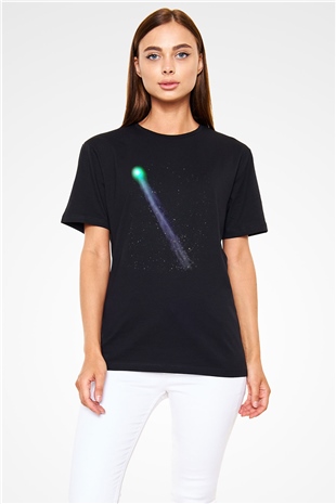 Kuyruklu yıldız Siyah Unisex Tişört T-Shirt - TişörtFabrikası