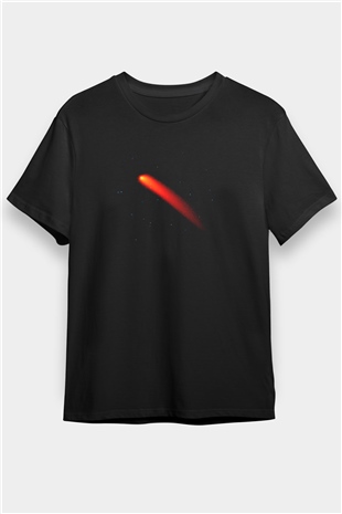 Kuyruklu yıldız Siyah Unisex Tişört T-Shirt - TişörtFabrikası