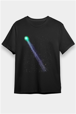 Kuyruklu yıldız Siyah Unisex Tişört T-Shirt - TişörtFabrikası