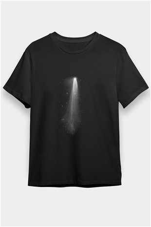 Kuyruklu yıldız Siyah Unisex Tişört T-Shirt - TişörtFabrikası