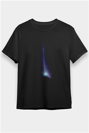Kuyruklu yıldız Siyah Unisex Tişört T-Shirt - TişörtFabrikası