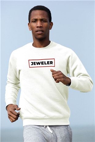 Kuyumcu Beyaz Unisex Sweatshirt