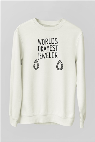 Kuyumcu Beyaz Unisex Sweatshirt