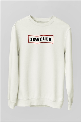 Kuyumcu Beyaz Unisex Sweatshirt