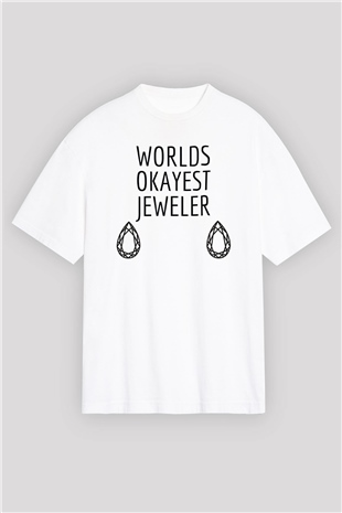 Kuyumcu Beyaz Oversize Tişört Oversize T-shirt - TişörtFabrikası