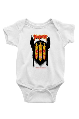 Kvelertak Baskılı Beyaz Unisex Bebek Body - Zıbın
