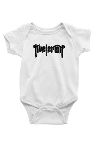 Kvelertak Baskılı Beyaz Unisex Bebek Body - Zıbın