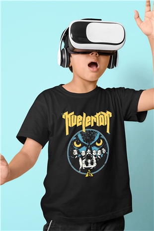 Kvelertak Baskılı Siyah Unisex Çocuk Tişört