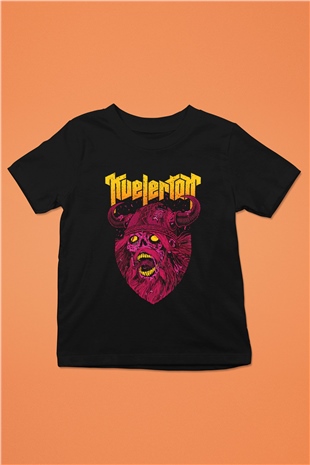 Kvelertak Baskılı Siyah Unisex Çocuk Tişört