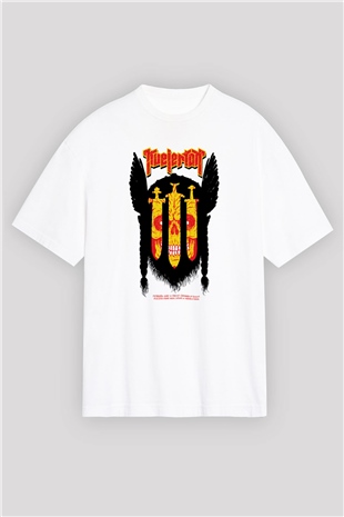 Kvelertak Beyaz Unisex Oversize Tişört T-Shirt