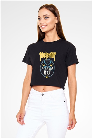 Kvelertak Siyah Crop Top Tişört