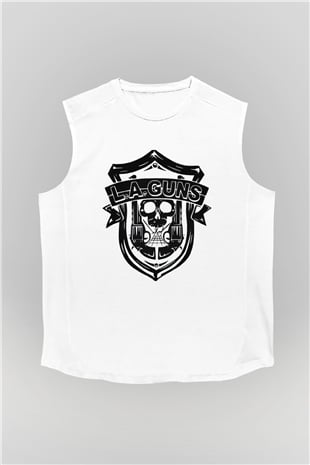 L.A. Guns Beyaz Unisex Kolsuz Tişört