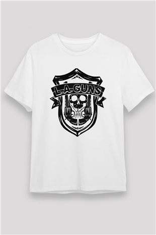 L.A. Guns Beyaz Unisex Tişört T-Shirt - TişörtFabrikası
