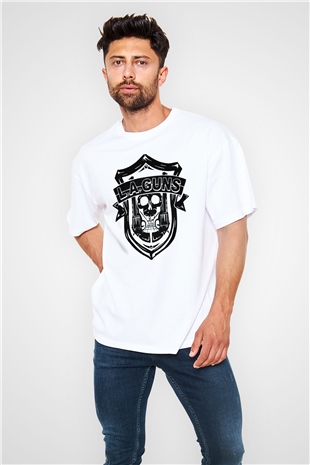 L.A. Guns Beyaz Unisex Tişört T-Shirt - TişörtFabrikası