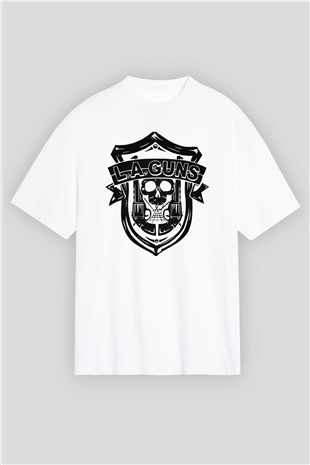 L.A. Guns Beyaz Unisex Tişört T-Shirt - TişörtFabrikası