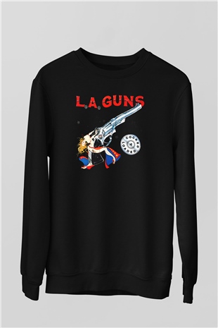 L.A. Guns Siyah Unisex Sweatshirt