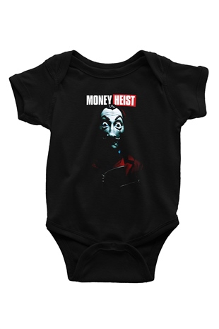 La casa de papel Siyah Bebek Body - Zıbın