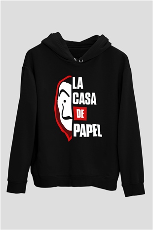 La casa de papel Siyah Unisex Hoodie