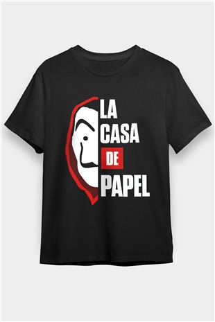 La casa de papel Siyah Unisex Tişört T-Shirt