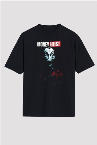 La casa de papel Siyah Oversize Tişört Oversize T-shirt