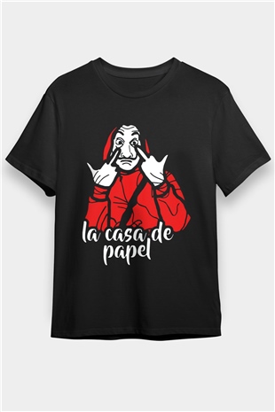 La casa de papel Siyah Unisex Tişört T-Shirt