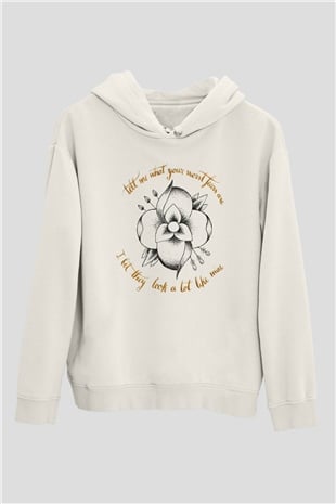 La Dispute Beyaz Unisex Kapüşonlu Sweatshirt