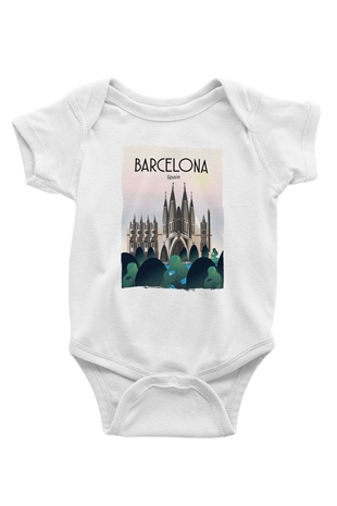 La Sagrada Familia Beyaz Bebek Body - Zıbın