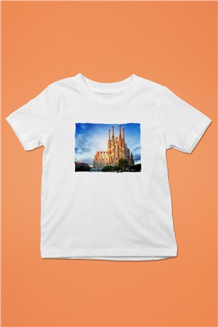 La Sagrada Familia Beyaz Unisex Çocuk Tişört