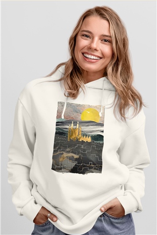 La Sagrada Familia Beyaz Unisex Hoodie