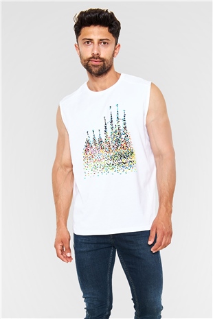 La Sagrada Familia Beyaz Unisex Kolsuz Tişört