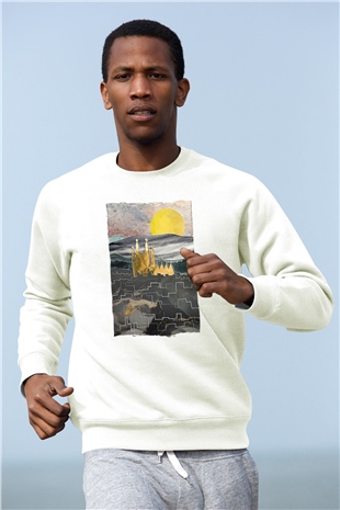 La Sagrada Familia Beyaz Unisex Sweatshirt