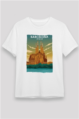 La Sagrada Familia Beyaz Unisex Tişört T-Shirt - TişörtFabrikası