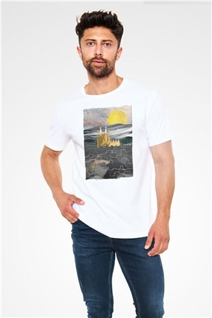La Sagrada Familia Beyaz Unisex Tişört T-Shirt - TişörtFabrikası