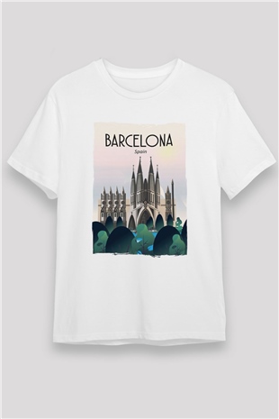 La Sagrada Familia Beyaz Unisex Tişört T-Shirt - TişörtFabrikası