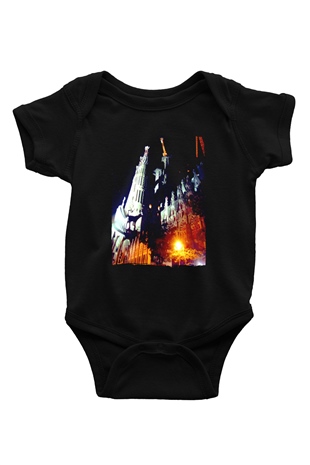 La Sagrada Familia Siyah Bebek Body - Zıbın