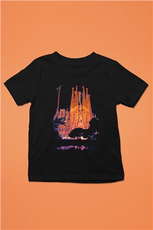 La Sagrada Familia Siyah Unisex Çocuk Tişört