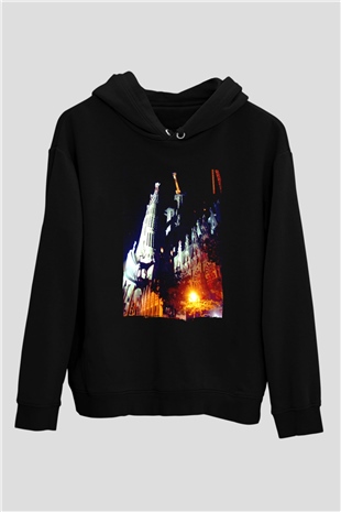 La Sagrada Familia Siyah Unisex Hoodie
