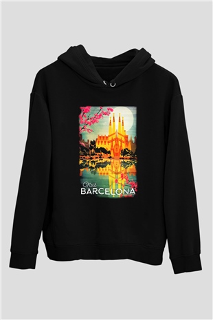 La Sagrada Familia Siyah Unisex Hoodie