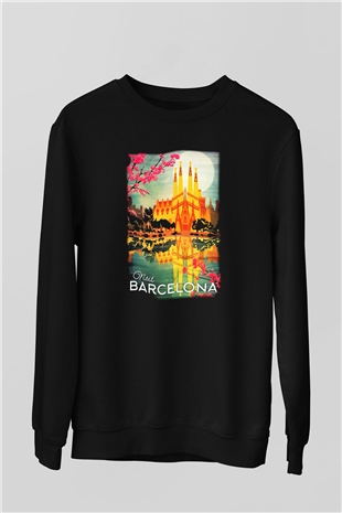 La Sagrada Familia Siyah Unisex Sweatshirt