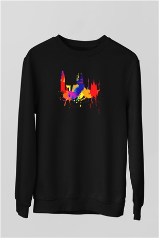 La Sagrada Familia Siyah Unisex Sweatshirt