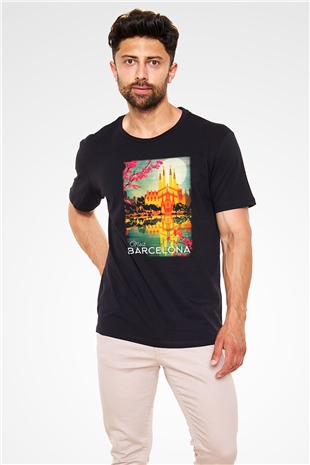 La Sagrada Familia Siyah Unisex Tişört T-Shirt - TişörtFabrikası