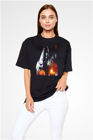 La Sagrada Familia Siyah Oversize Tişört Oversize T-shirt - TişörtFabrikası
