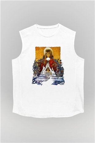 Labyrinth Beyaz Unisex Kolsuz Tişört