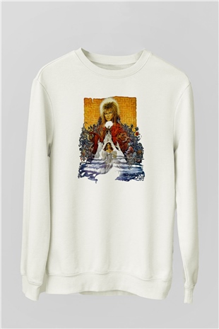 Labyrinth Beyaz Unisex Sweatshirt